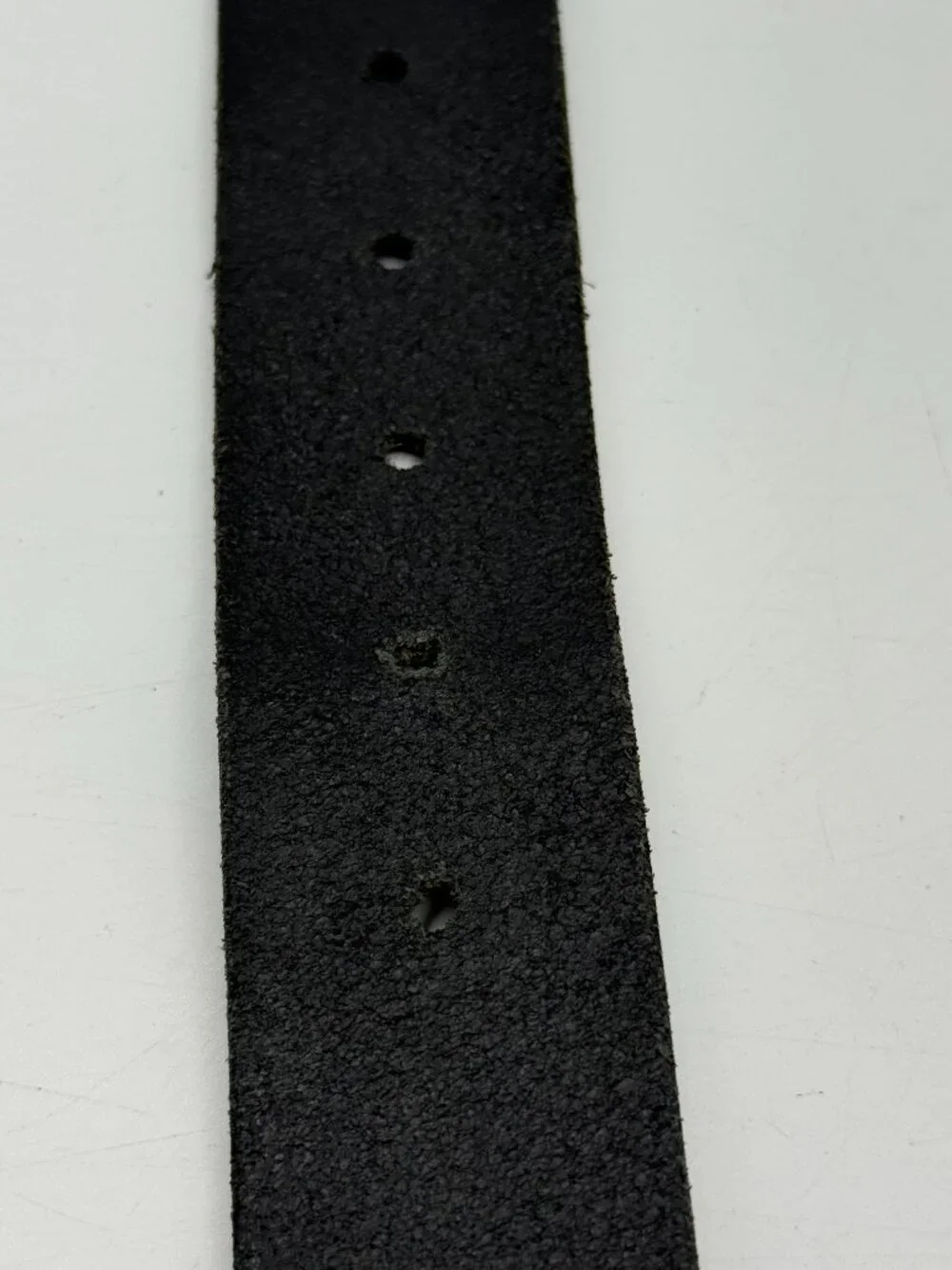 Velez Ribbed Textured Leather Belt Size 32 Black Dress Work 1.5